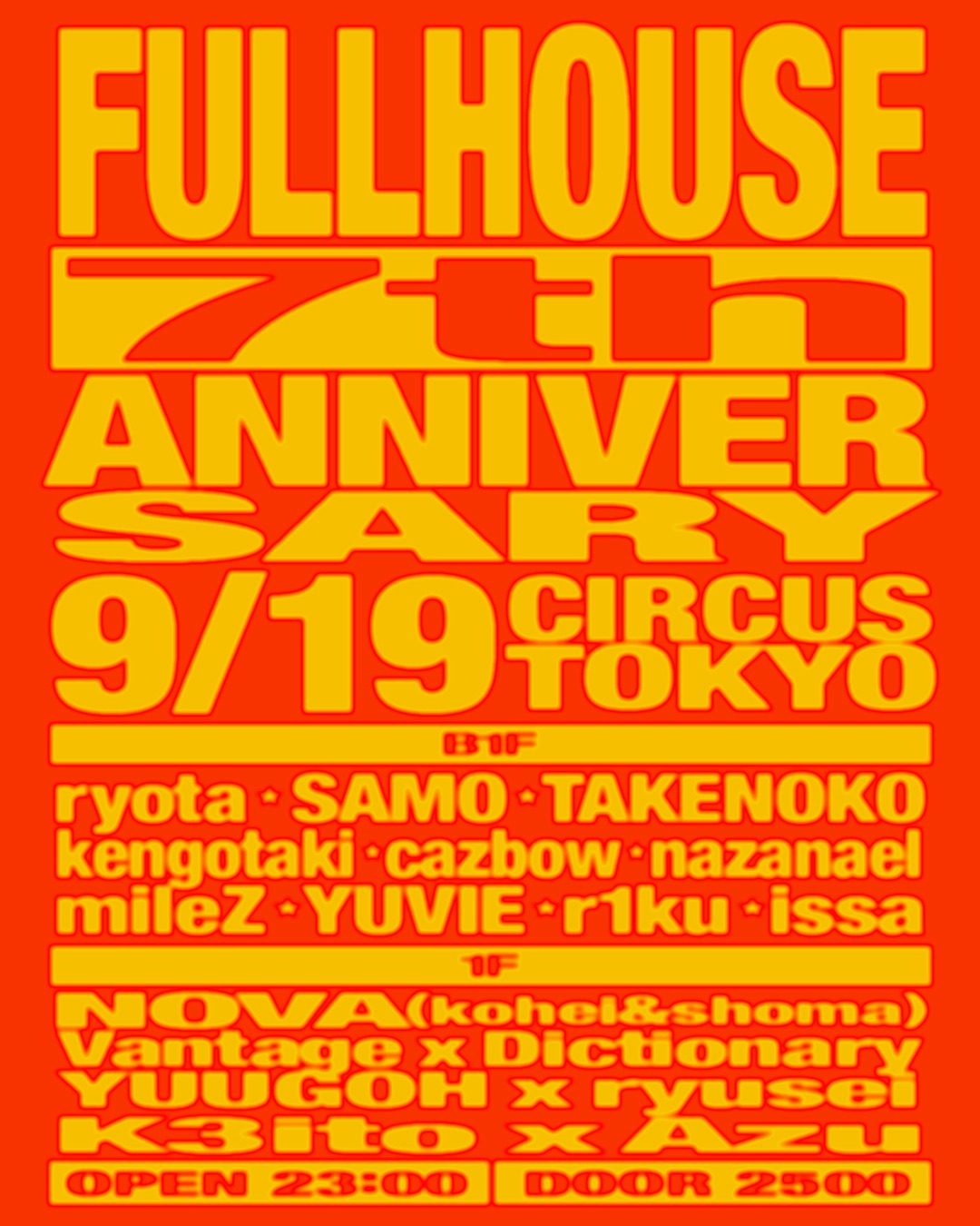FULLHOUSE 7th ANNIVERSARY