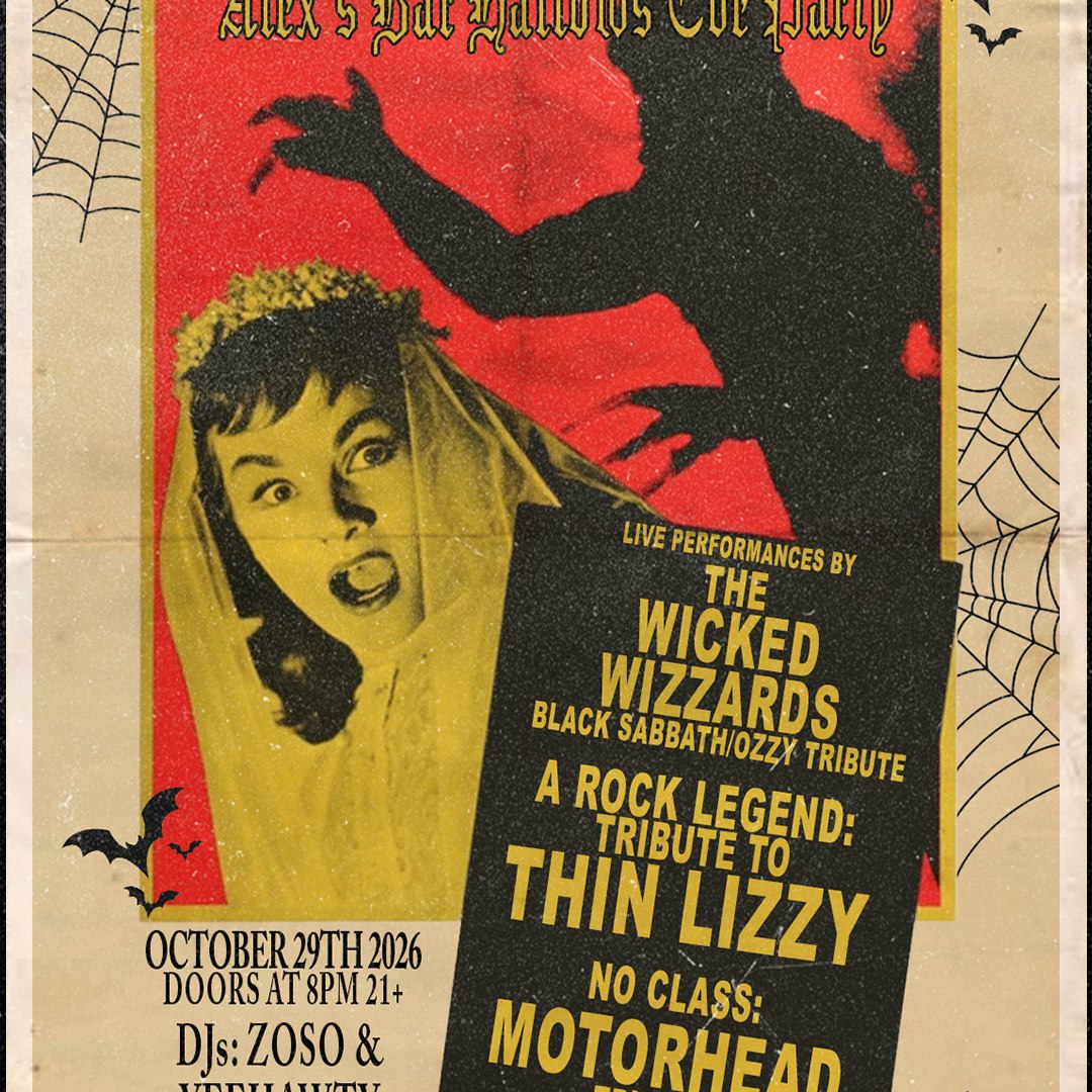 Hallows Eve Party w/ The Wicked Wizzards (Black Sabbath/Ozzy Tribute) + A Rock Legend (Thin Lizzy Tribute) + No Class (Motörhead Tribute) + DJ Zoso + DJ Yeehawty