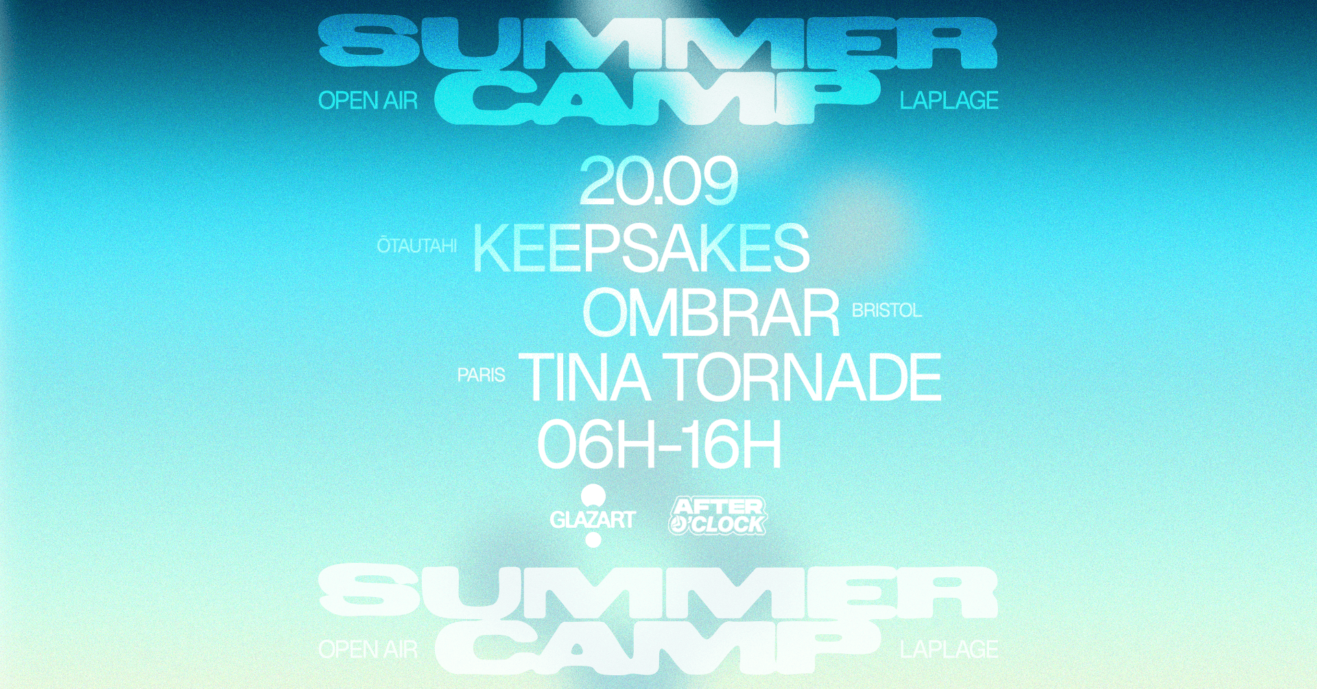 After O'clock X La Plage Open Air: Keepsakes, OMBRAR & Tina Tornade
