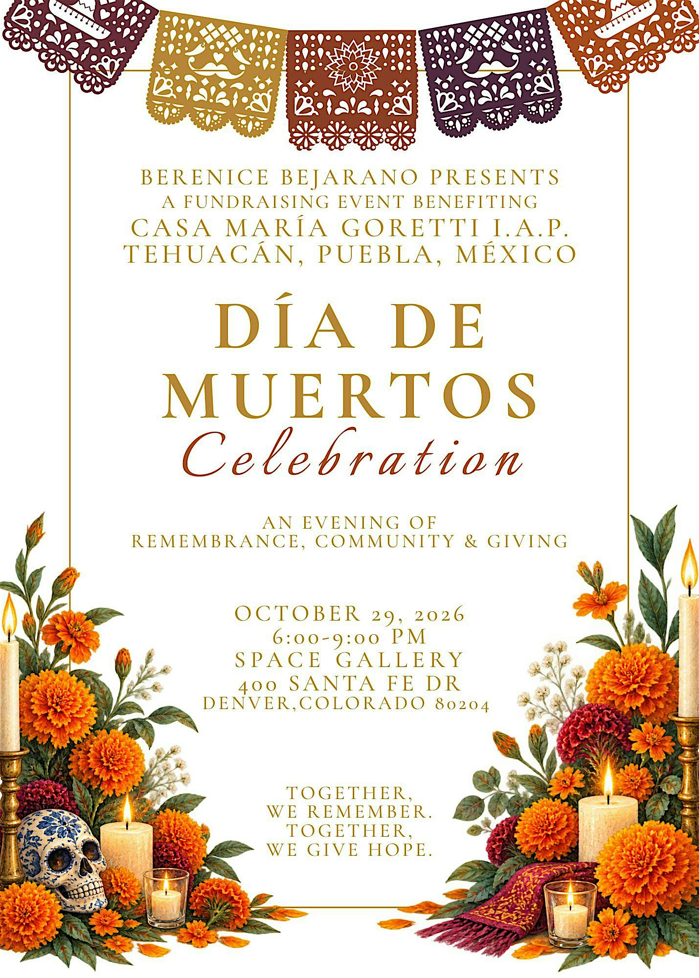 Dia de los Muertos Benefit for Girls of Casa Hogar Maria Goretti