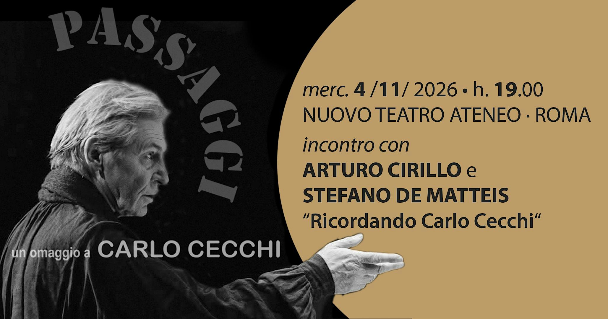INCONTRO – Ricordando Carlo Cecchi
