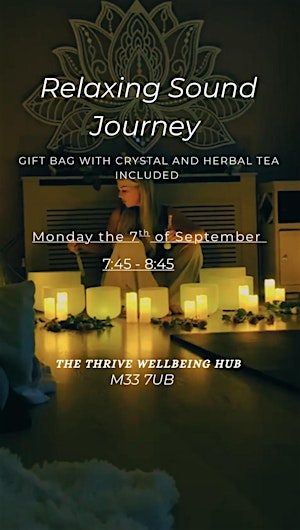 Mat sound journey with herbal tea and crystal
