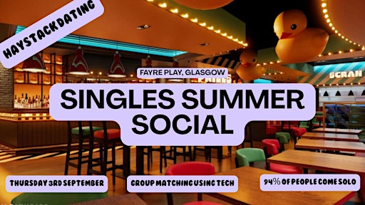 GAMES & DRINKS WITH SINGLES |GLASGOW, FAYRE PLAY | THURSDAY 3RD SEPTEMBER