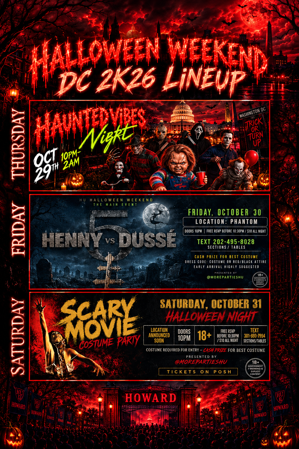 HALLOWEEN WEEKEND PARTIES 👻🧡