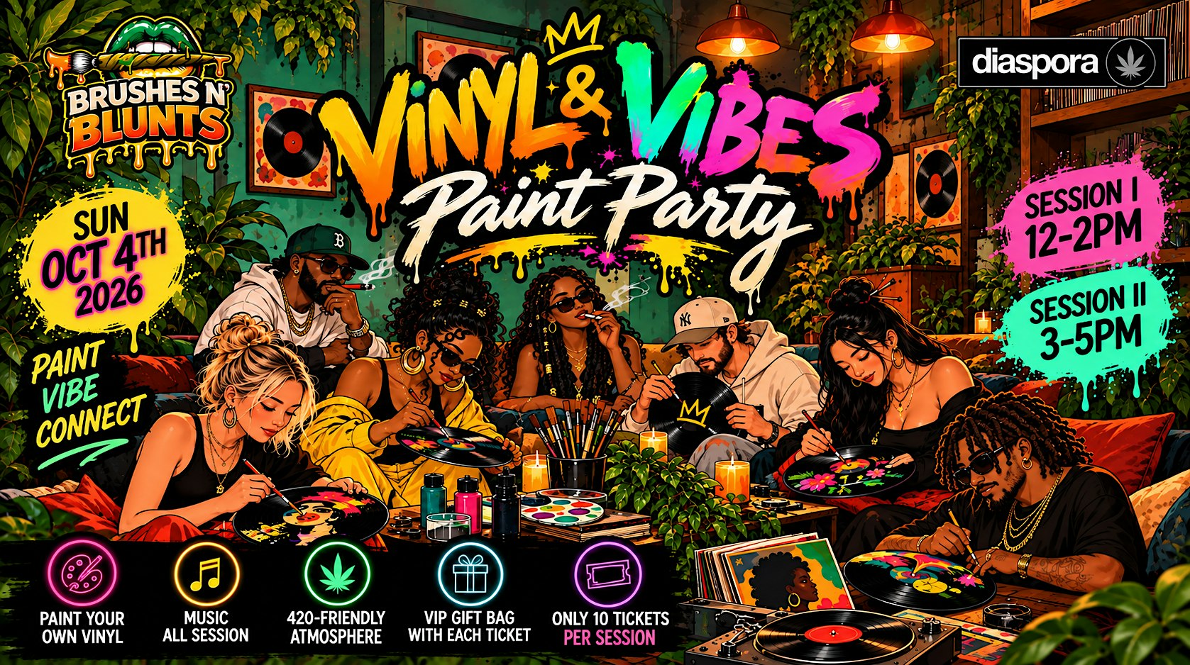 Vinyl & Vibes Paint & Puff