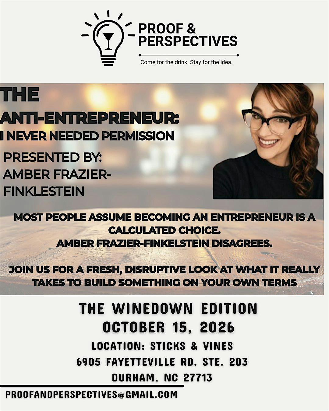 Proof & Perspectives Presents:The Anti-Entrepreneur