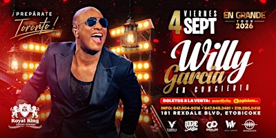 WILLY GARCÍA EN GRANDE TOUR 2026 LIVE CONCERT TORONTO