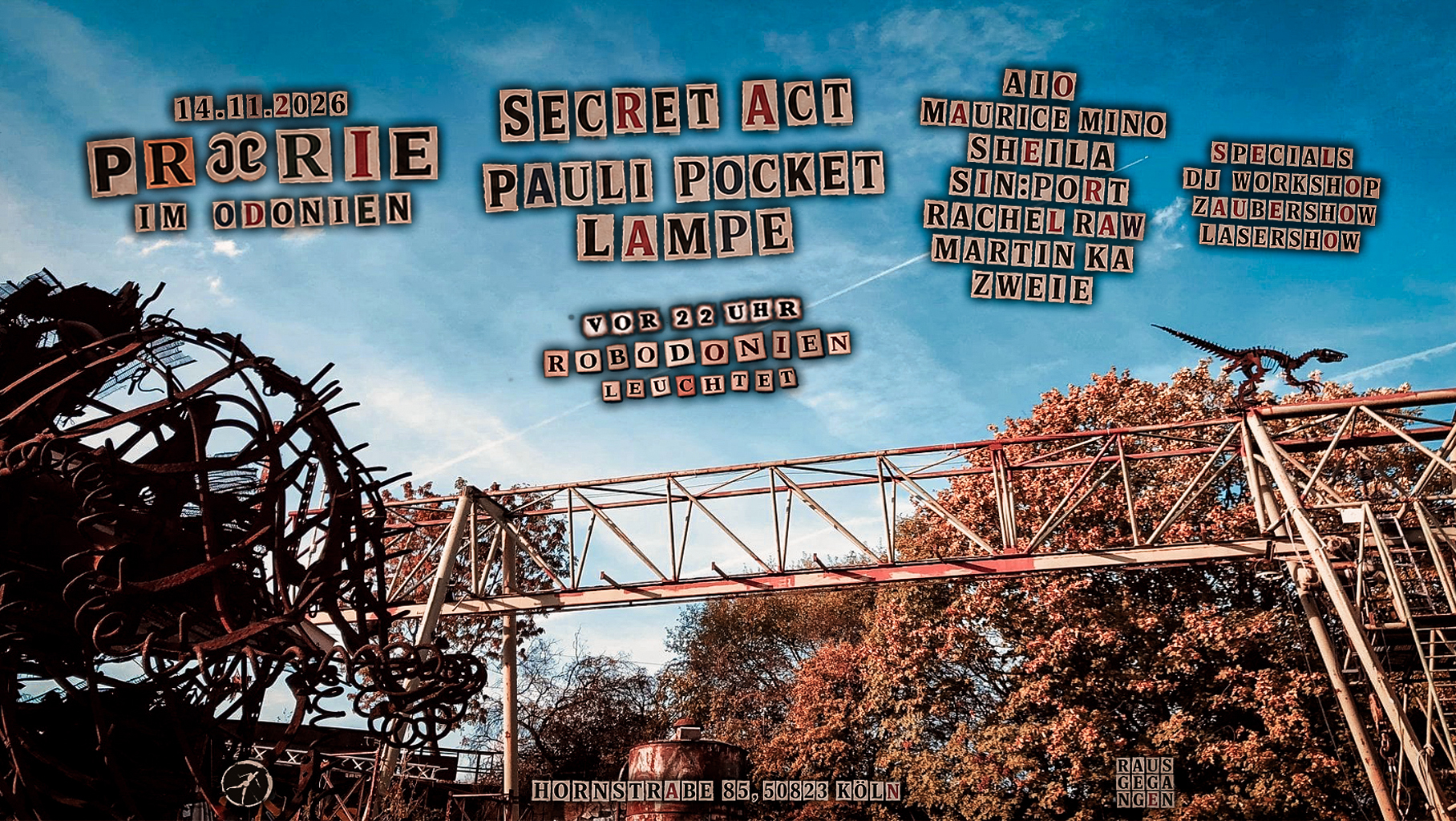 Praerie Hebstfest(ival) with Secret Act, Pauli Pocket, Lampé, Aio, Mino, Sheila, Sin:port uvm