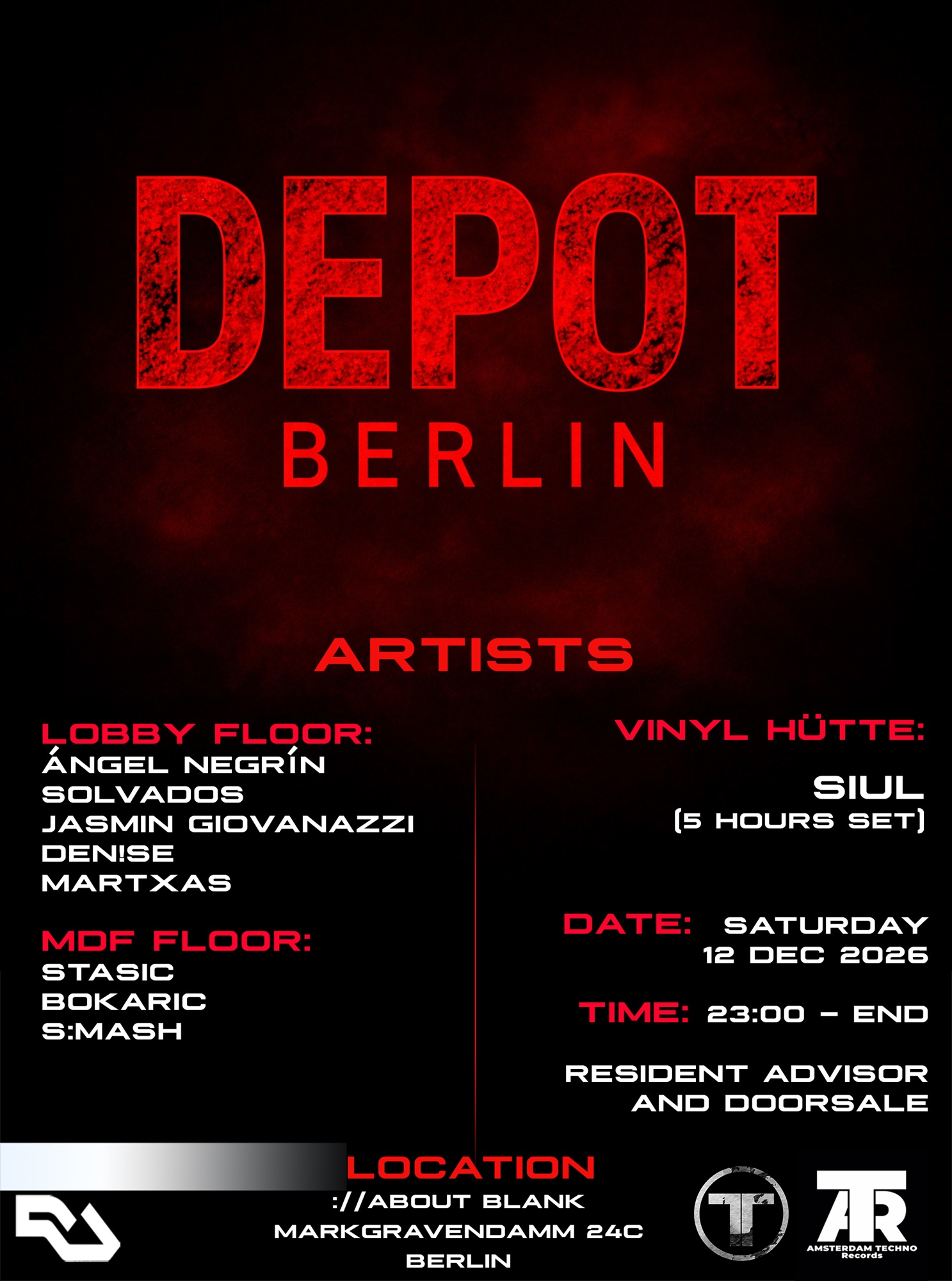 Amsterdam Techno Records and DEPOT BERLIN [Amsterdam & Berlin]
