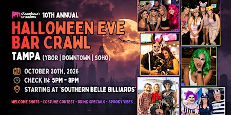Halloween Eve Bar Crawl 10/30 - YBOR CITY