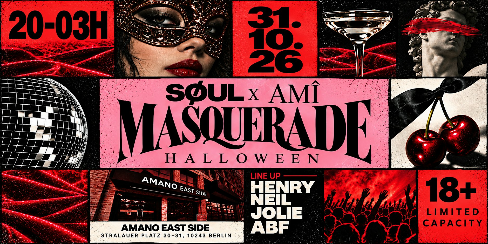 SØUL – MASQUERADE HALLOWEEN | Amano East Side Berlin