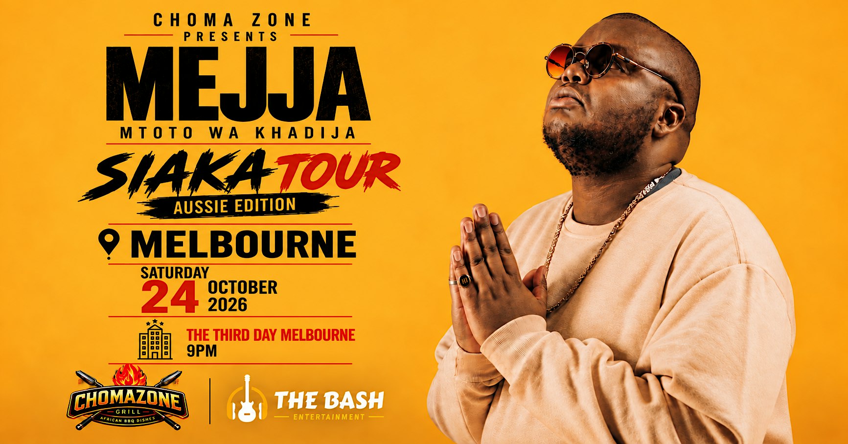 Mejja Siaka Tour - Melbourne