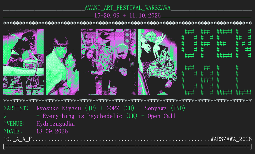 Senyawa, Everything is Psychedelic, Ryosuke Kiyasu, GORZ - Avant Art Festival