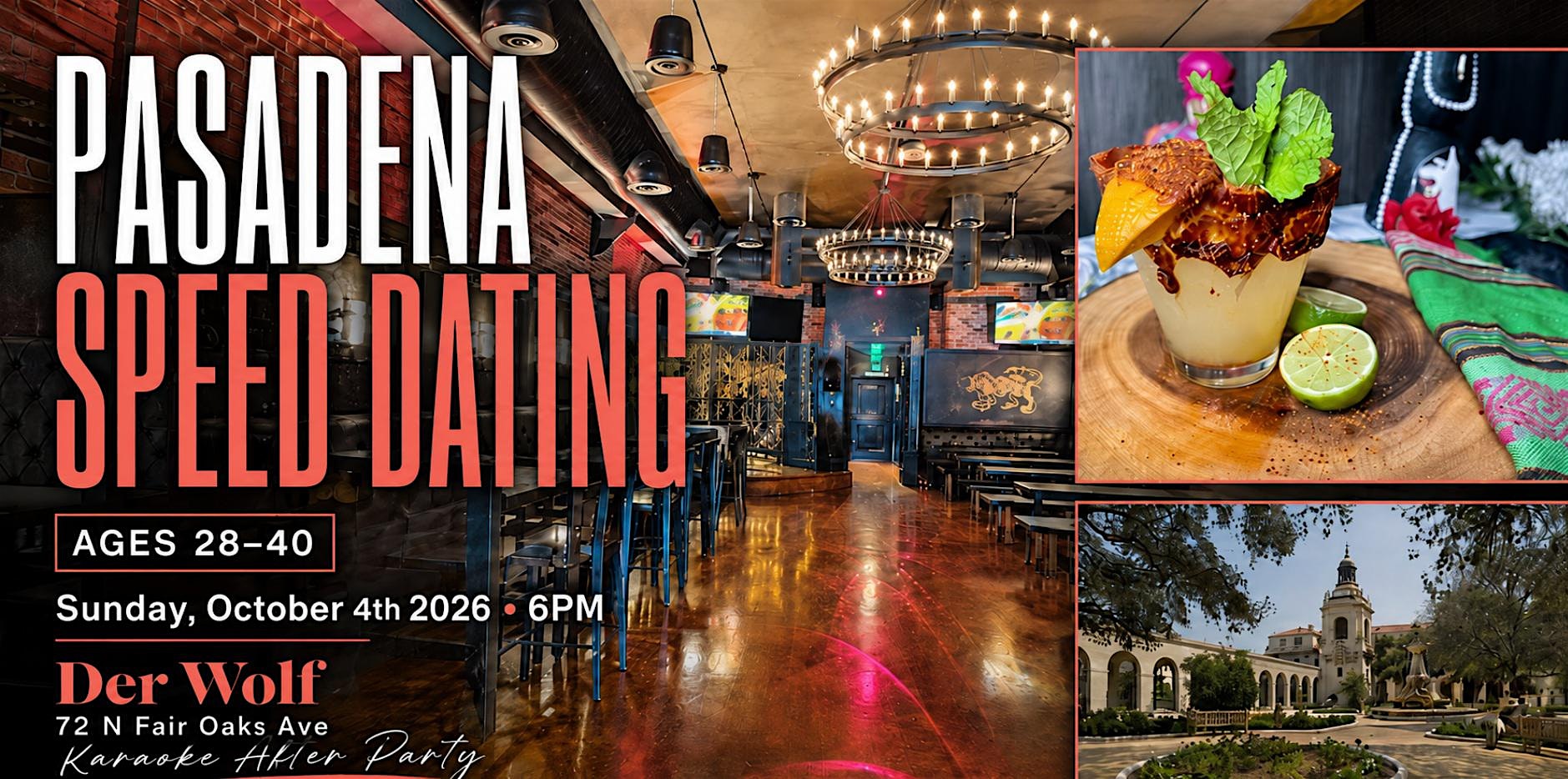 Pasadena hetero Speed Dating (Ages 28-40) moved to Oct 4th
