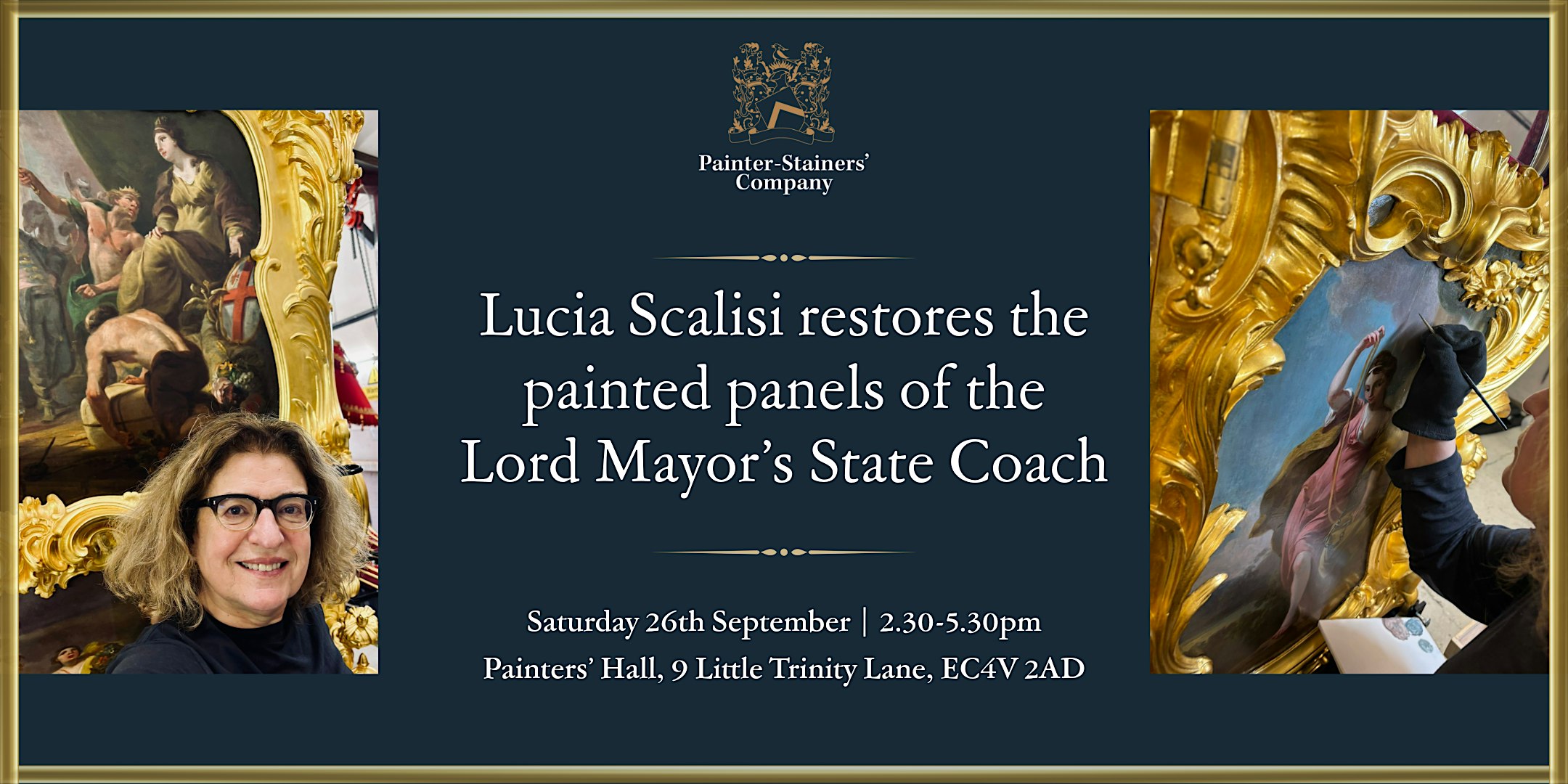 Lucia Scalisi restores the painted panels of the Lord Mayor’s State Coach