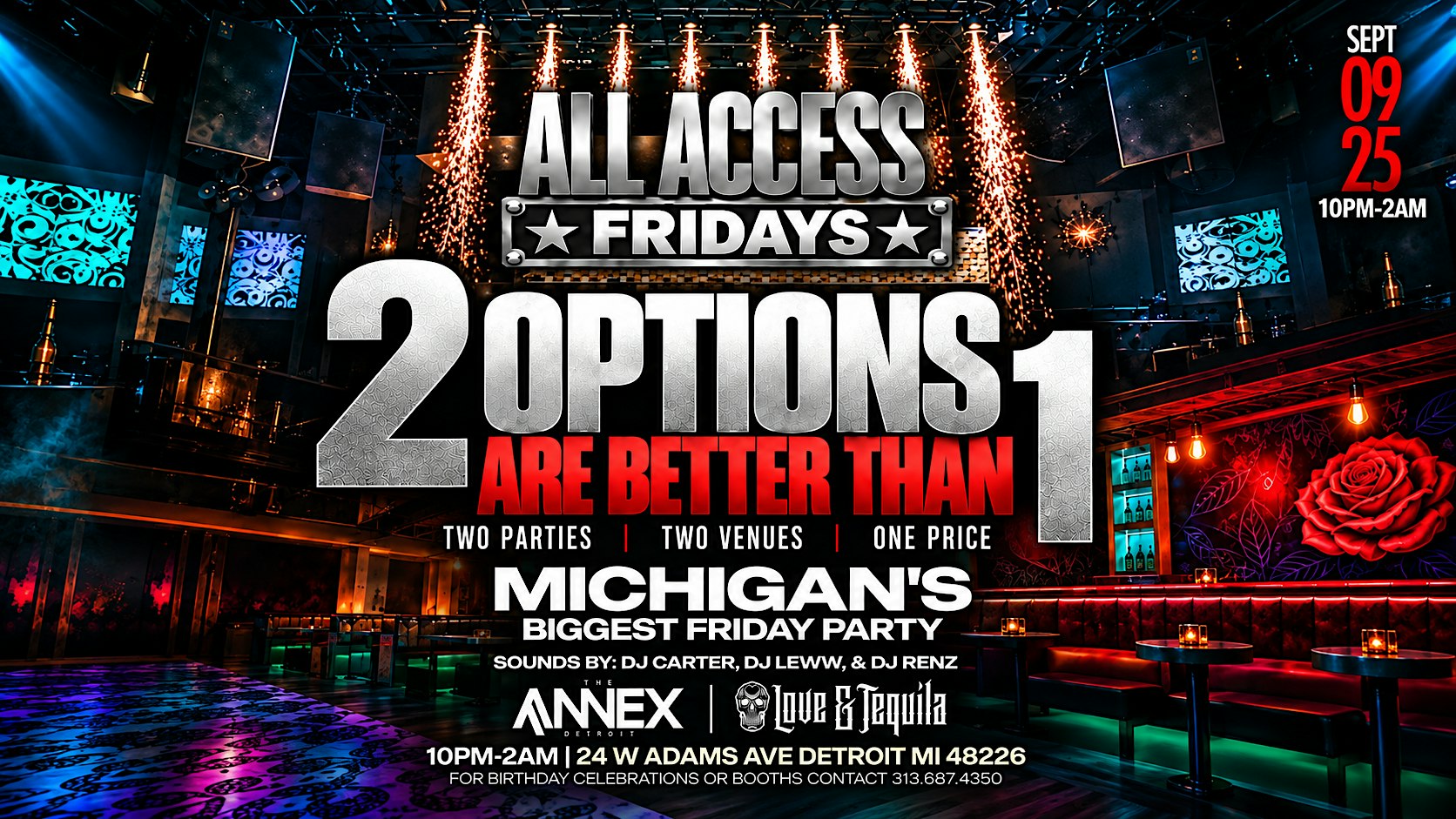 ALL ACCESS Fridays at The Annex and Love & Tequila on September 25