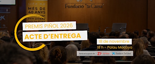 Acte d'entrega dels Premis Piñol 2026