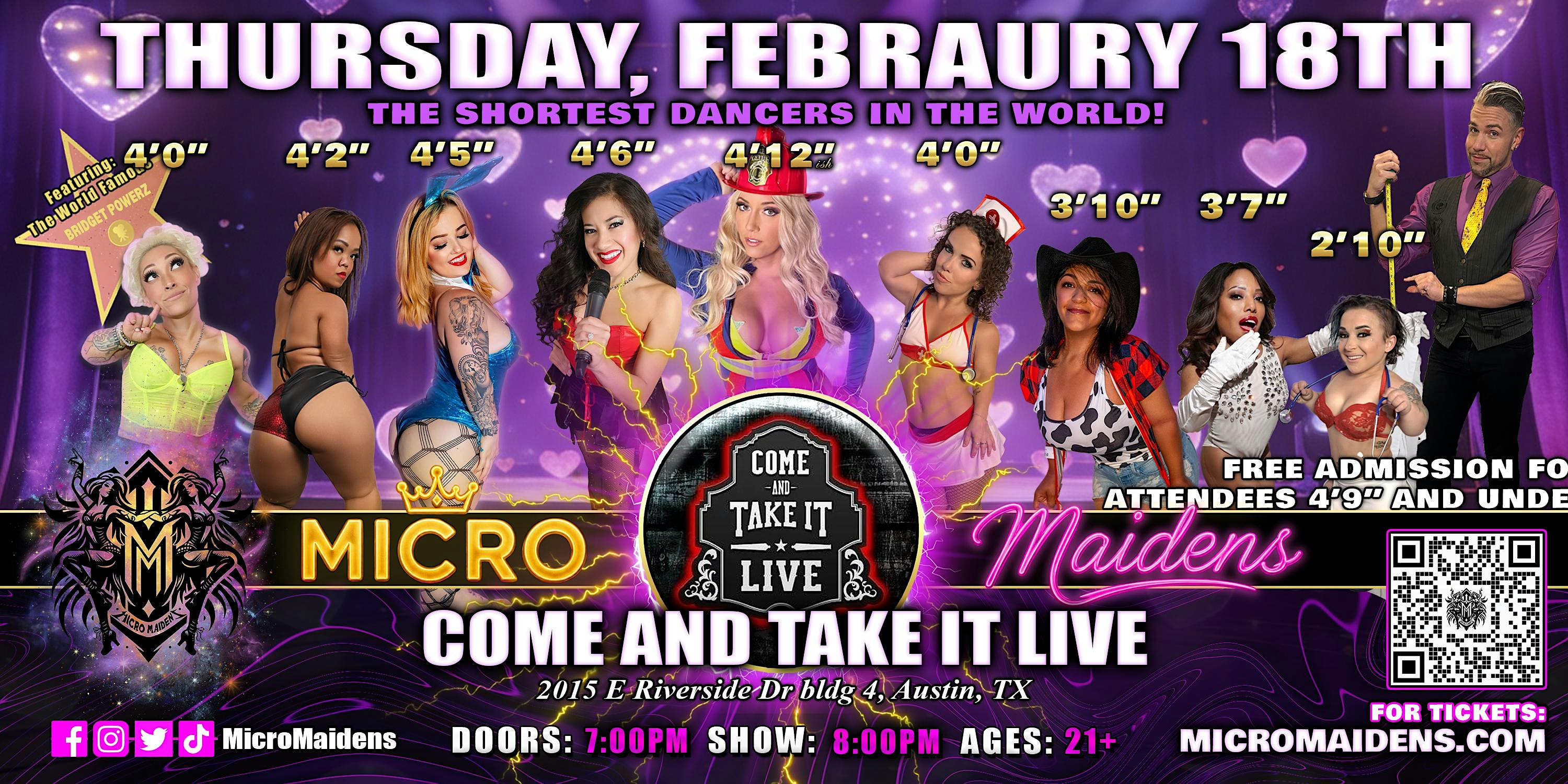 Austin, TX - Micro Maidens: The Show @ Come and Take It Live