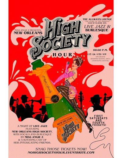 New Orleans High Society Hour: An evening of live Jazz and Burlesque!