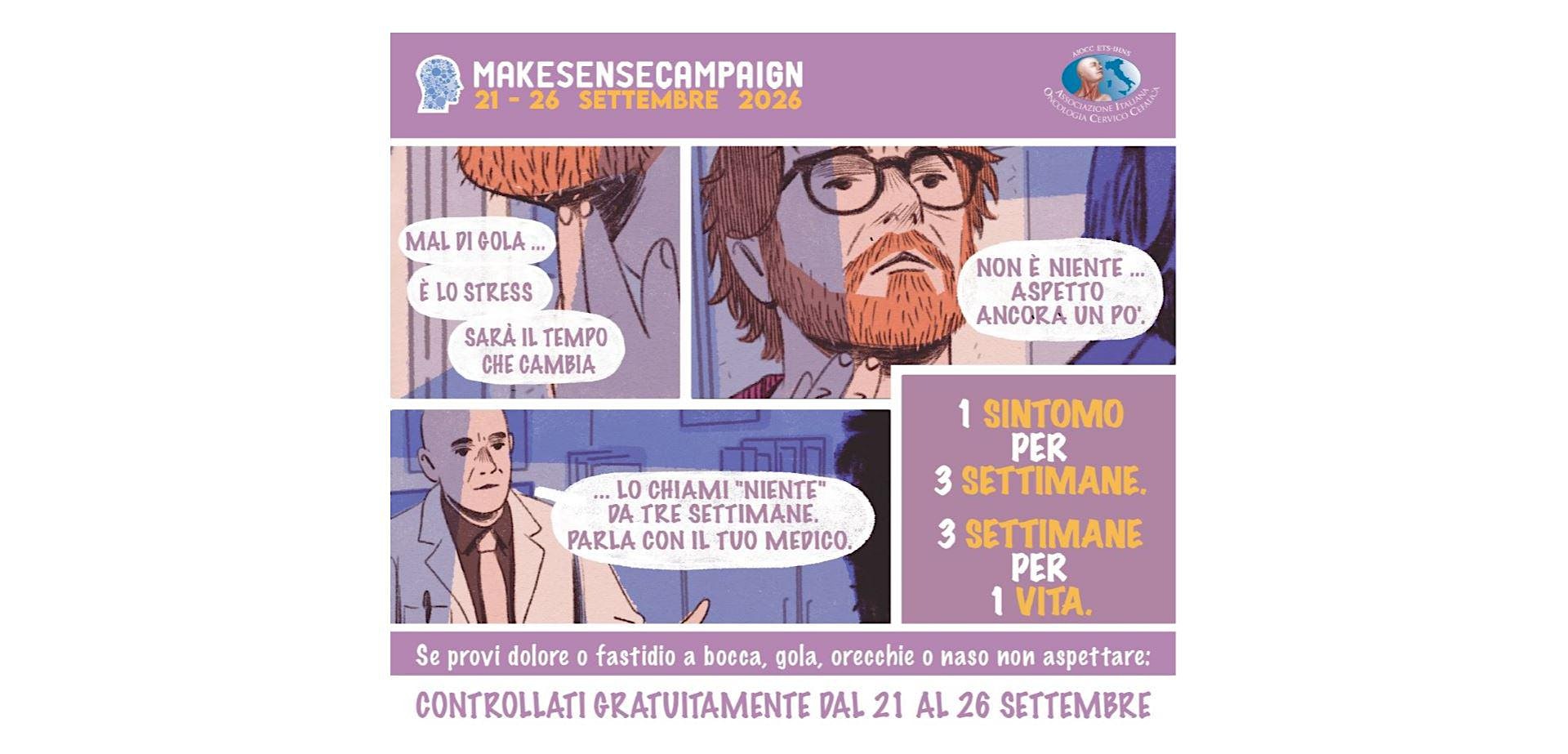 Consulti gratuiti con Otorinolaringoiatra // Make Sense Campaign 2026