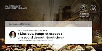 « Musique, temps et espace : un regard de mathématicien »