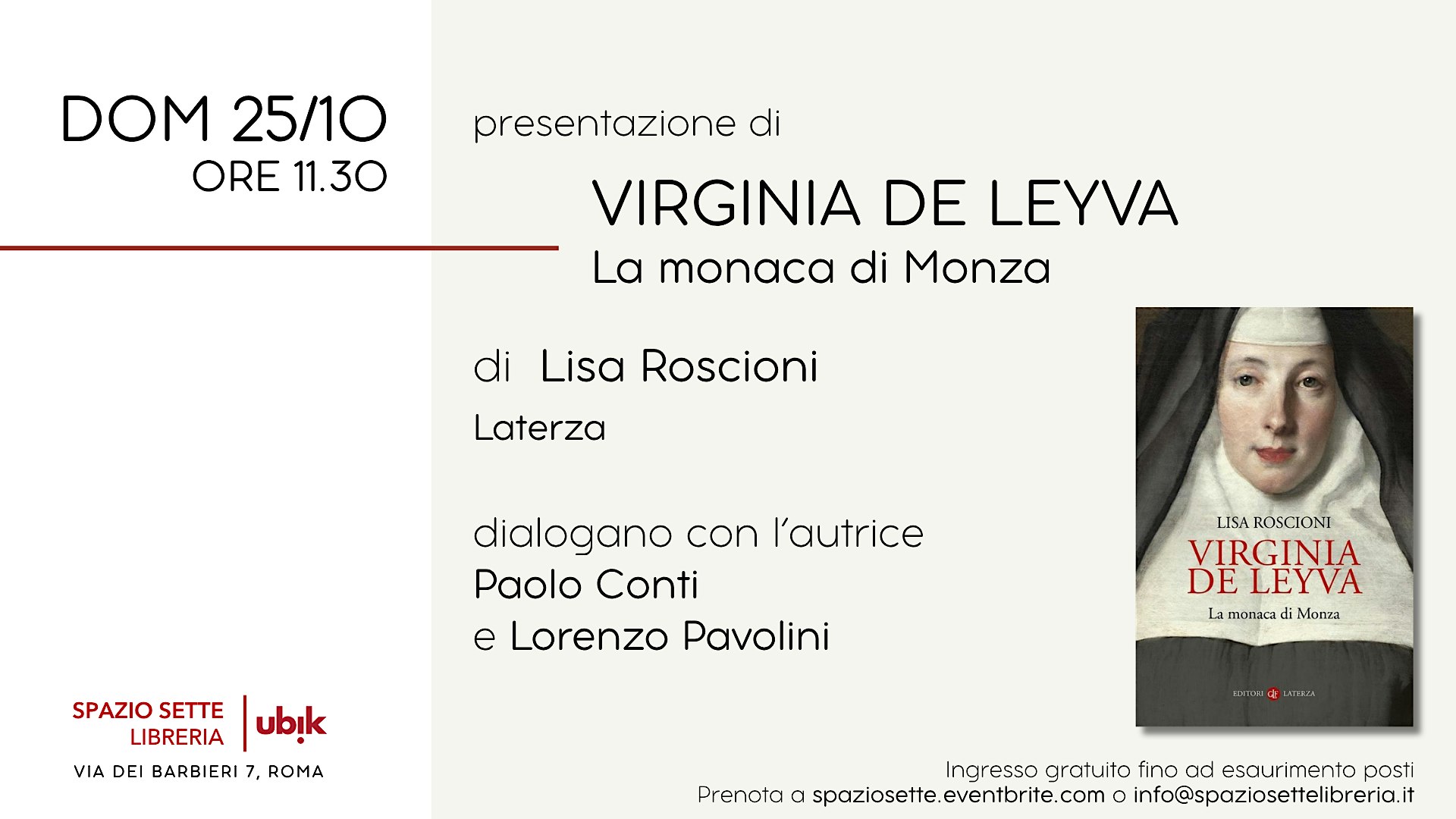 Presentazione di "Virginia De Leyva. La monaca di Monza"