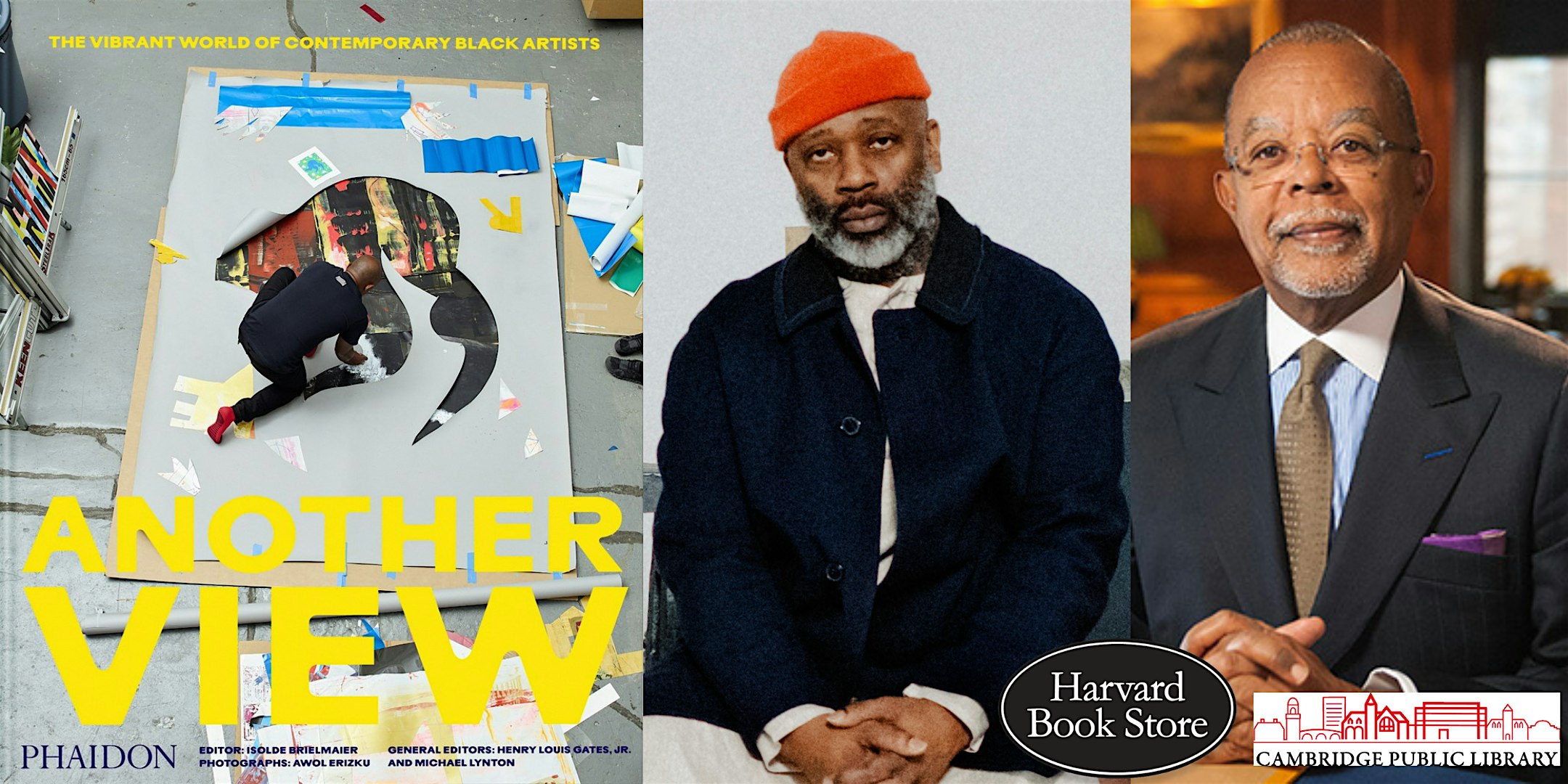 Theaster Gates with Henry Louis Gates Jr. at the Cambridge Public Library