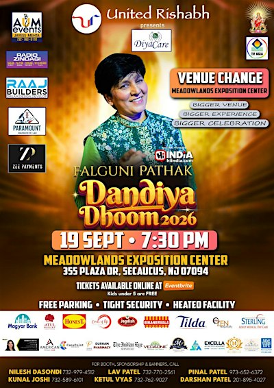Falguni Pathak Dandia Dhoom 2026 | Sept 19, Saturday
