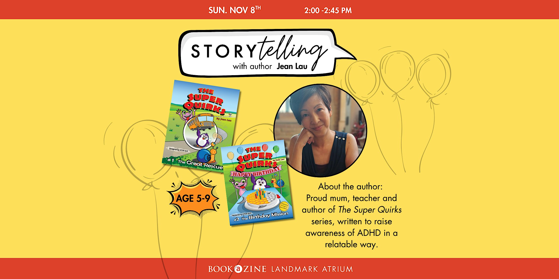 Storytelling & Book Signing with Author Jean Lau
