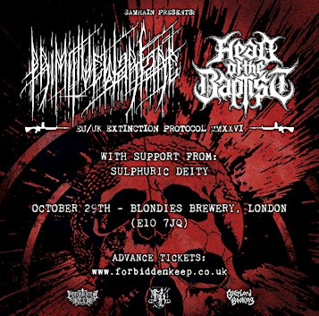 Primitive Warfare (USA), Head of the Baptist (BE), Sulphuric Deity (UK)