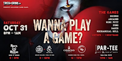 Wanna Play a Game? | Toronto Halloween Games Bar Crawl 2026 | Sat Oct 31