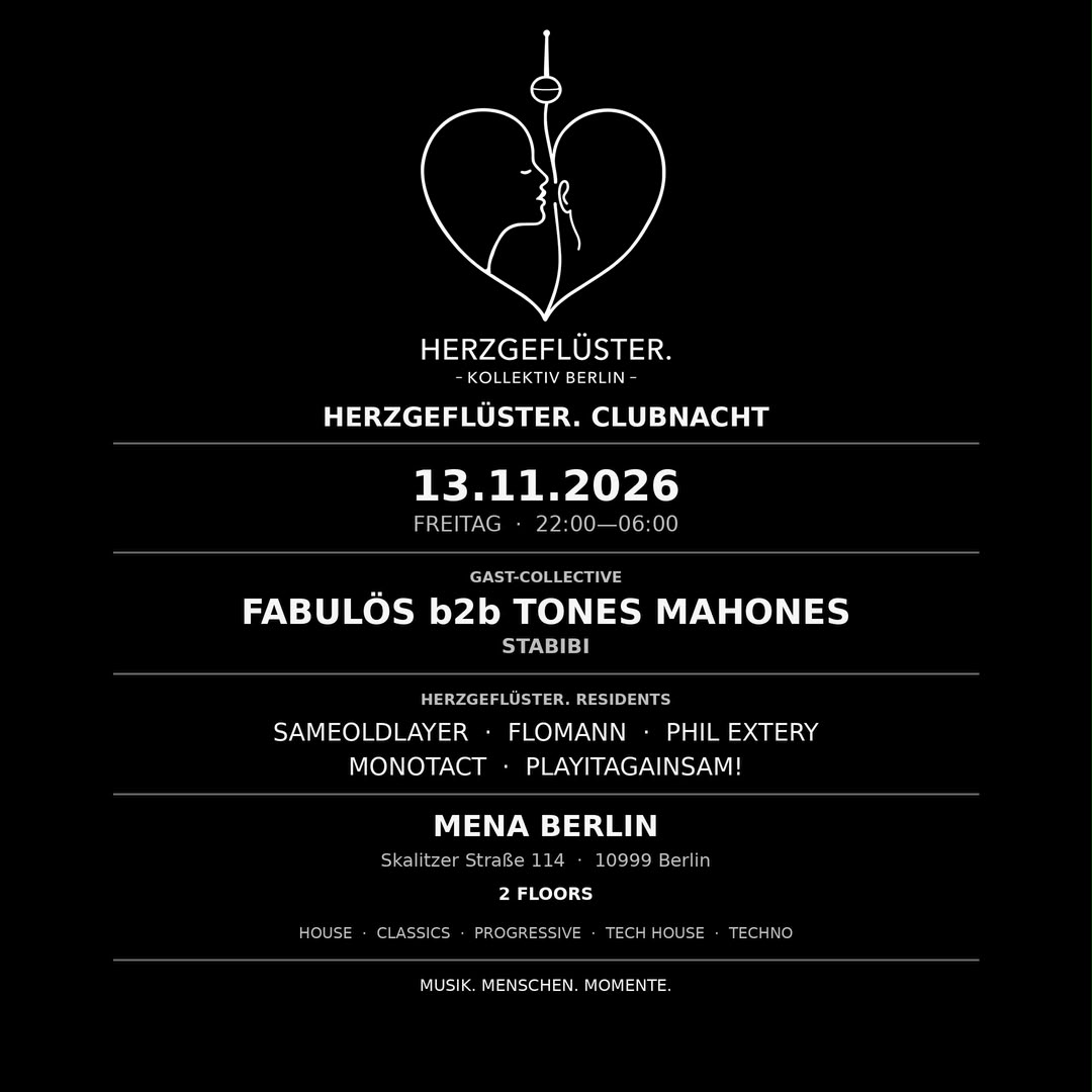 HERZGEFLÜSTER. KOLLEKTIV BERLIN: CLUBNACHT