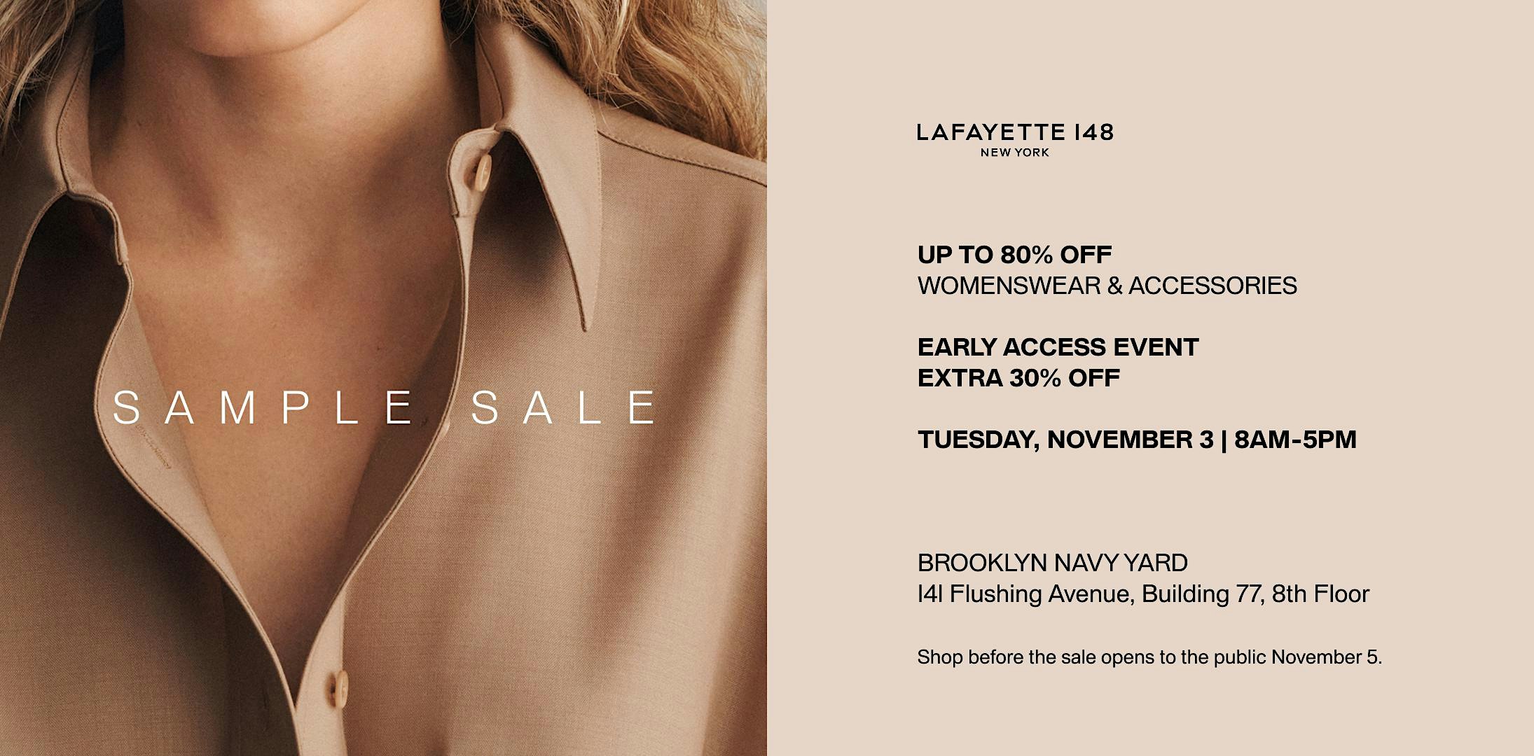 Lafayette 148 Sample Sale Early Access Event