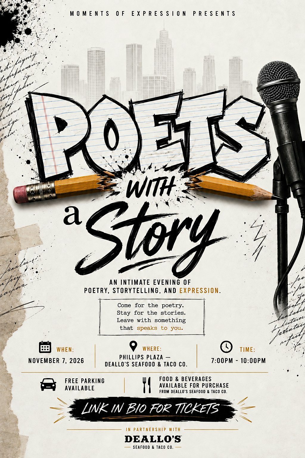 Poets with a Story Open Mic Night