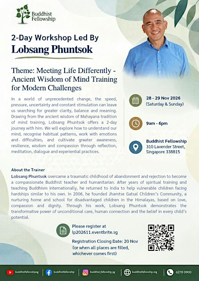 2-Day Workshop Led By Lobsang Phuntsok