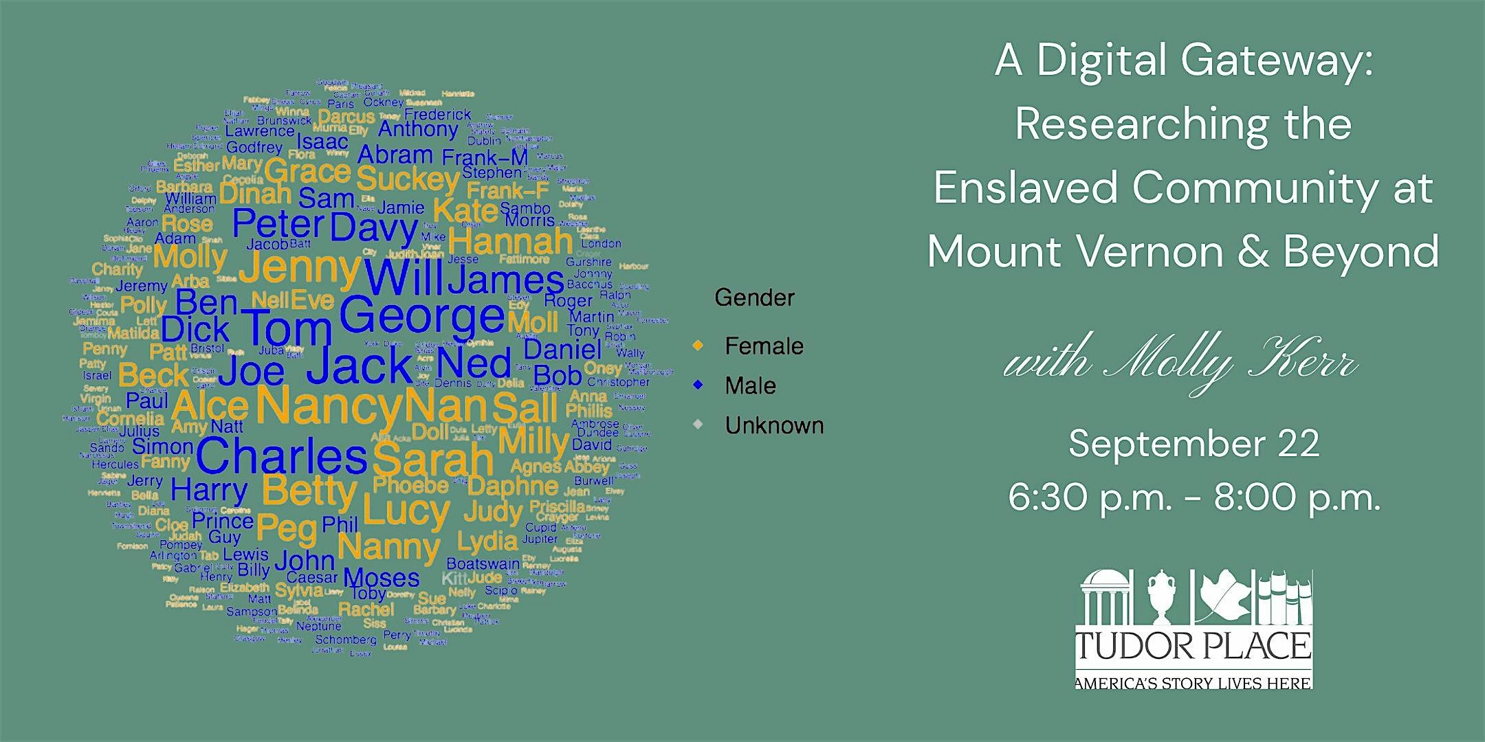 Landmark Lecture:  Researching the Enslaved Community at Mount Vernon