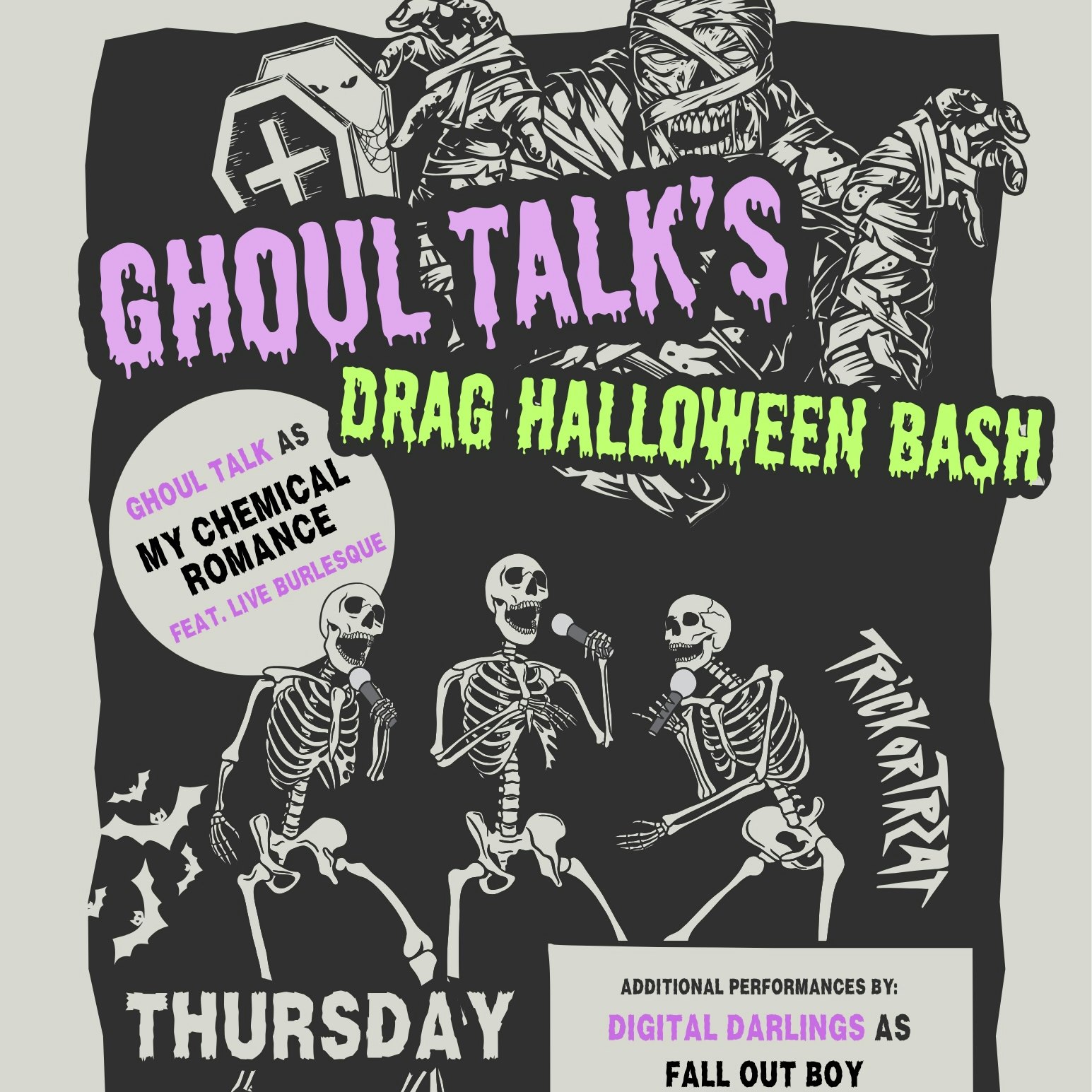 Ghoul Talk's Drag Halloween Bash ft: Ghoul Talk, Digital Darlings, Heather Edgley + Drag and Burlesque artists!