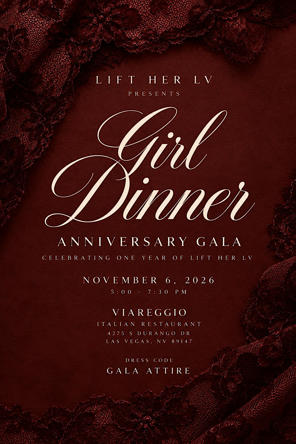 Girl Dinner: Anniversary Gala
