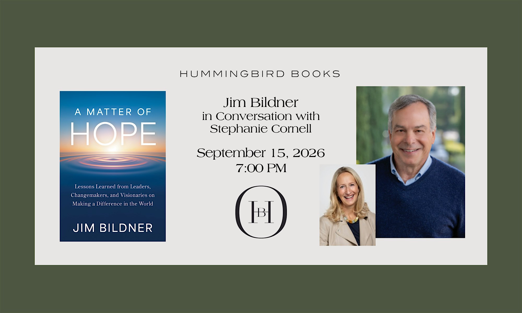 Jim Bildner in Conversation with Stephanie Cornell
