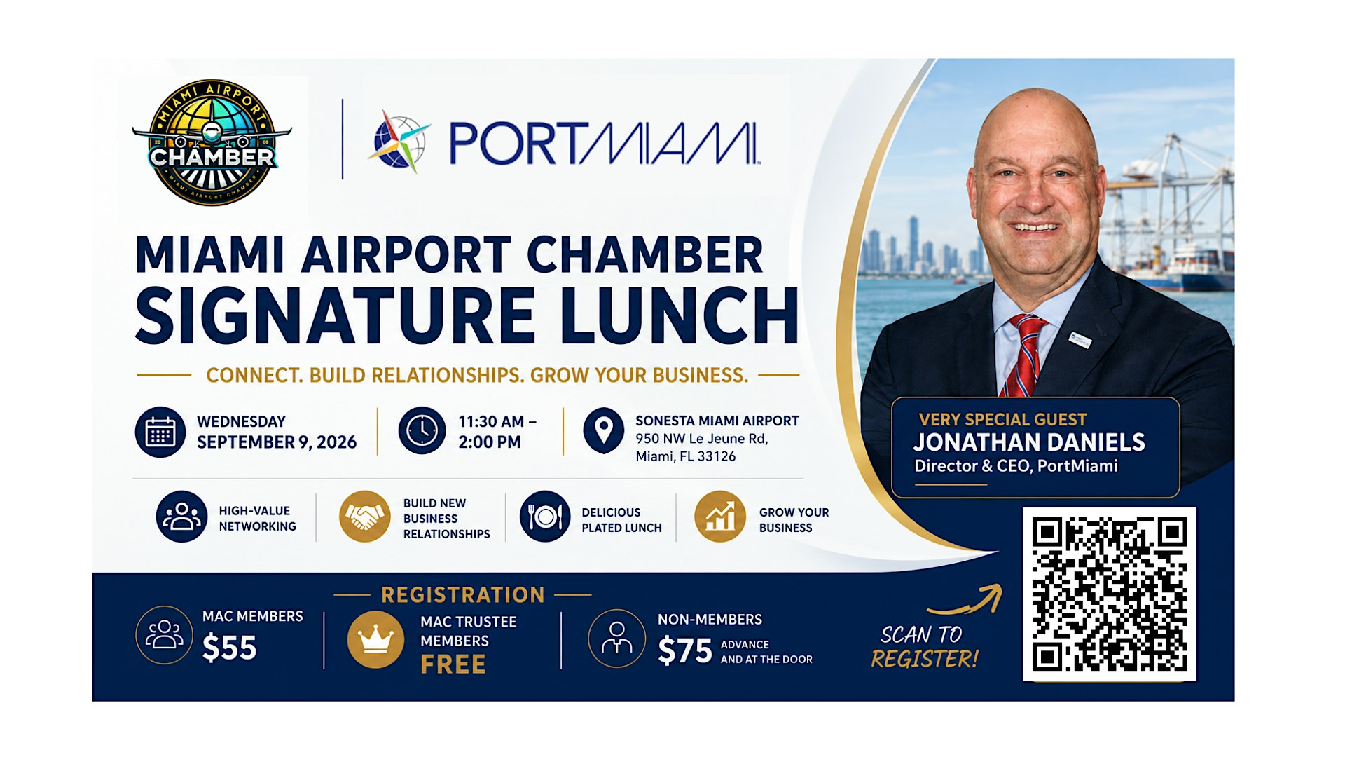 Miami Airport Chamber Signature Lunch with PortMiami CEO Jonathan Daniels