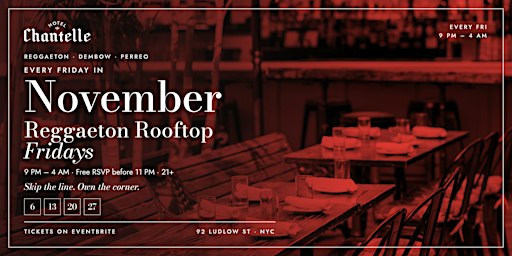 Reggaeton Rooftop Fridays at Hotel Chantelle