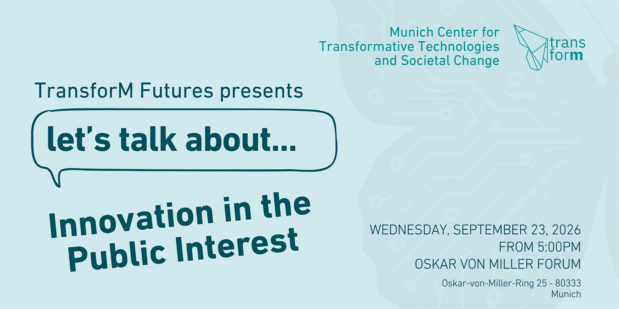 Let's talk about: Innovation in the Public Interest