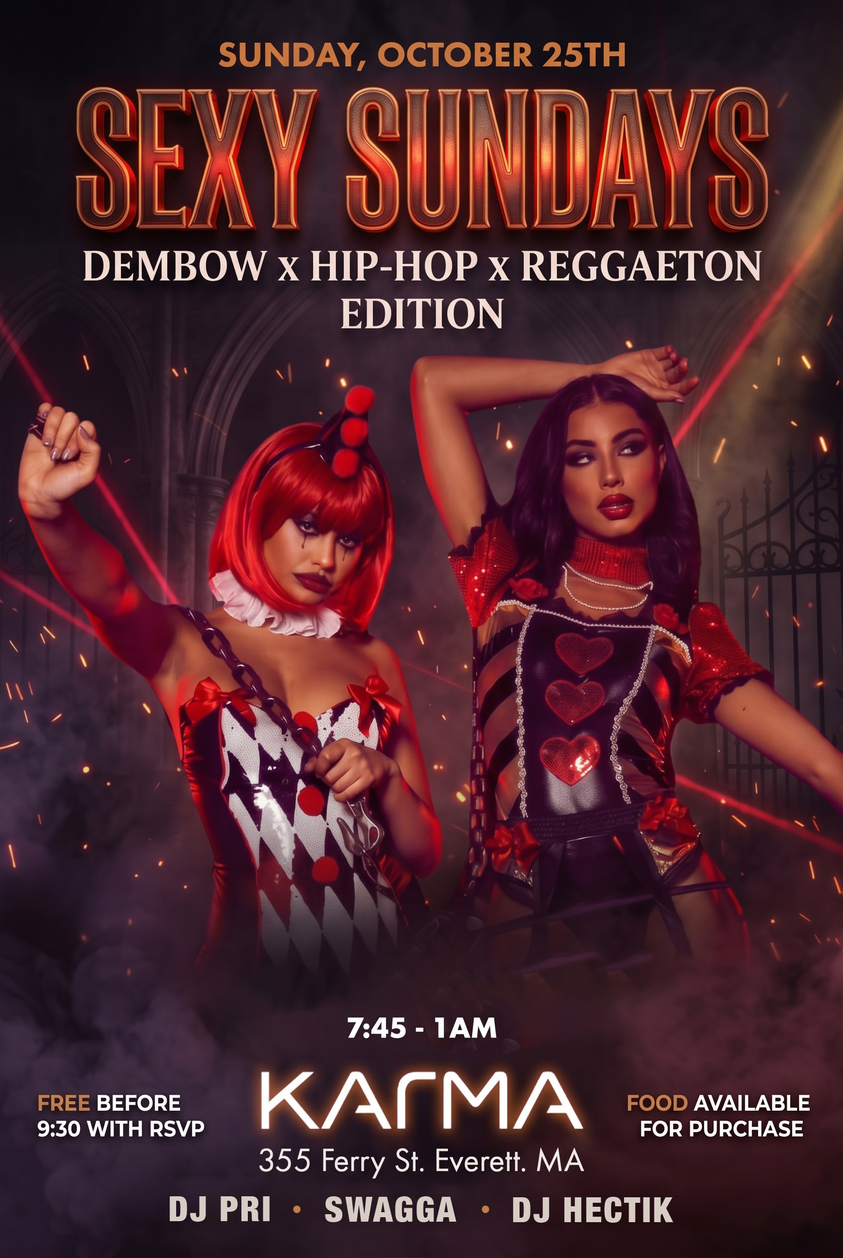 SEXY SUNDAYS 
@Karma Lounge
Dancehall X Afrobeats