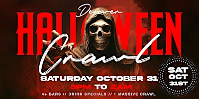 The Fright Crawl | Denver Halloween Day Bar Crawl 2026 | Sat, Oct 31