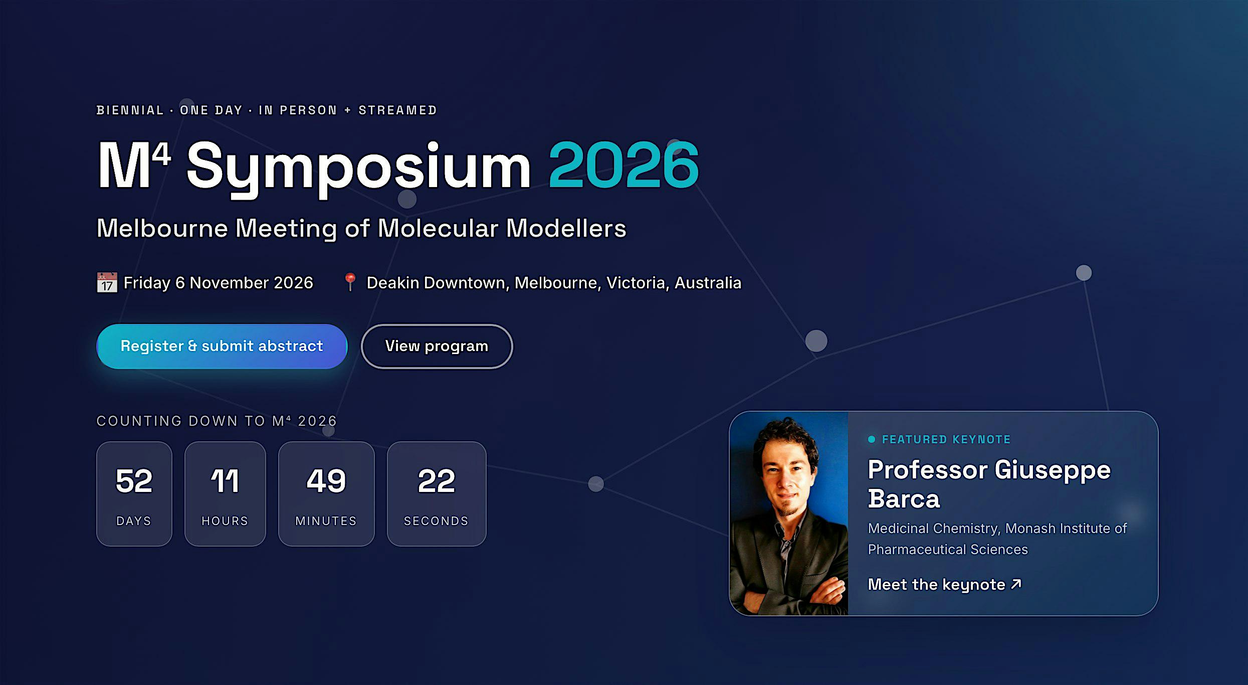 Melbourne Meeting of Molecular Modellers (M4) symposium