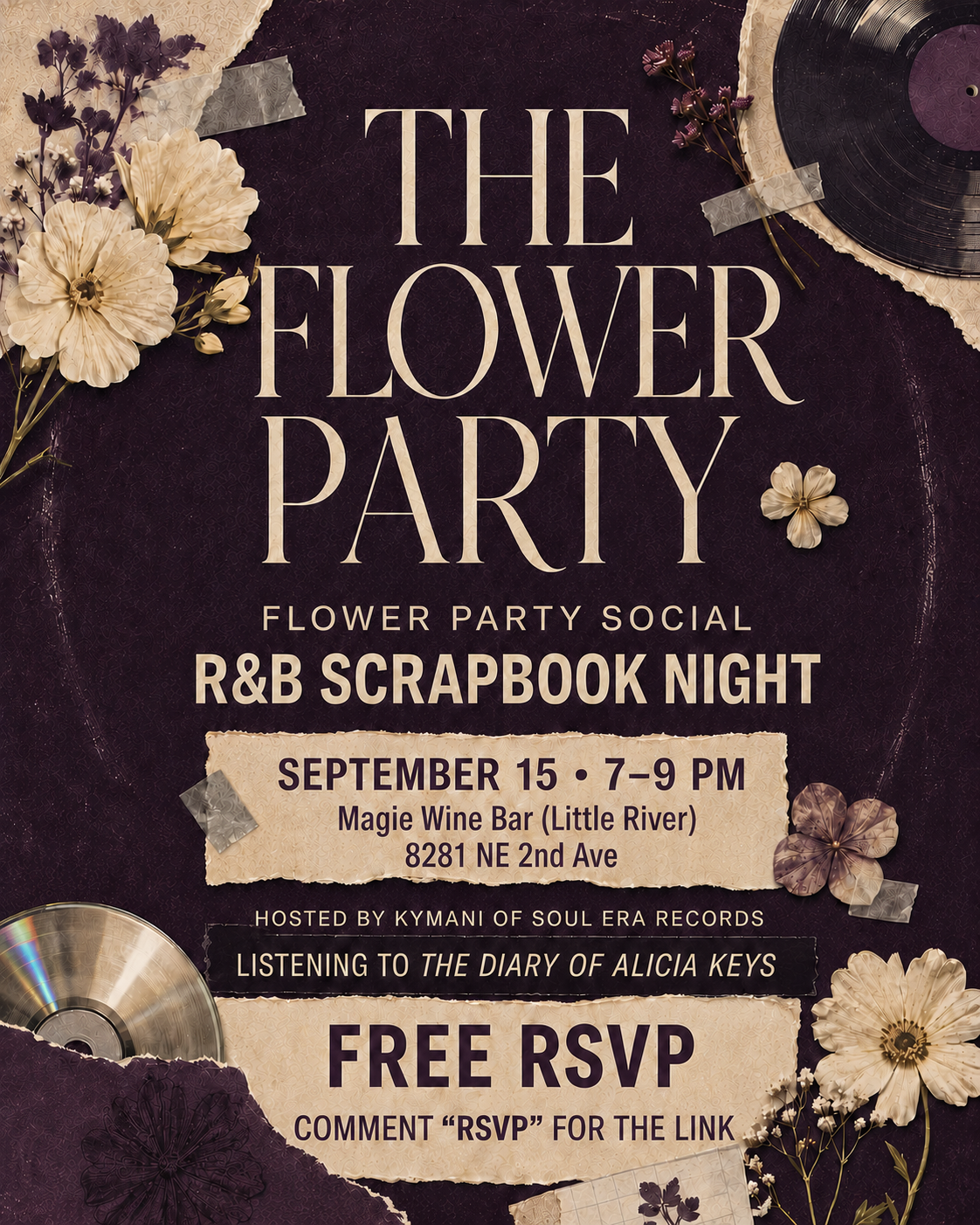 FLOWER PARTY SOCIAL: R&B SCRAPBOOKING NIGHT