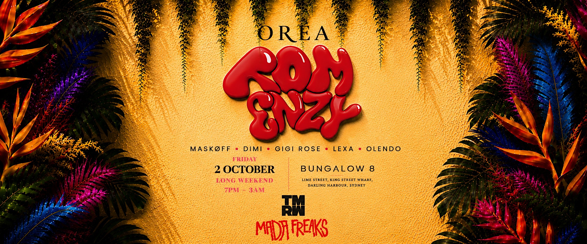 ORÉA presents TOM ENZY | Sydney Long Weekend