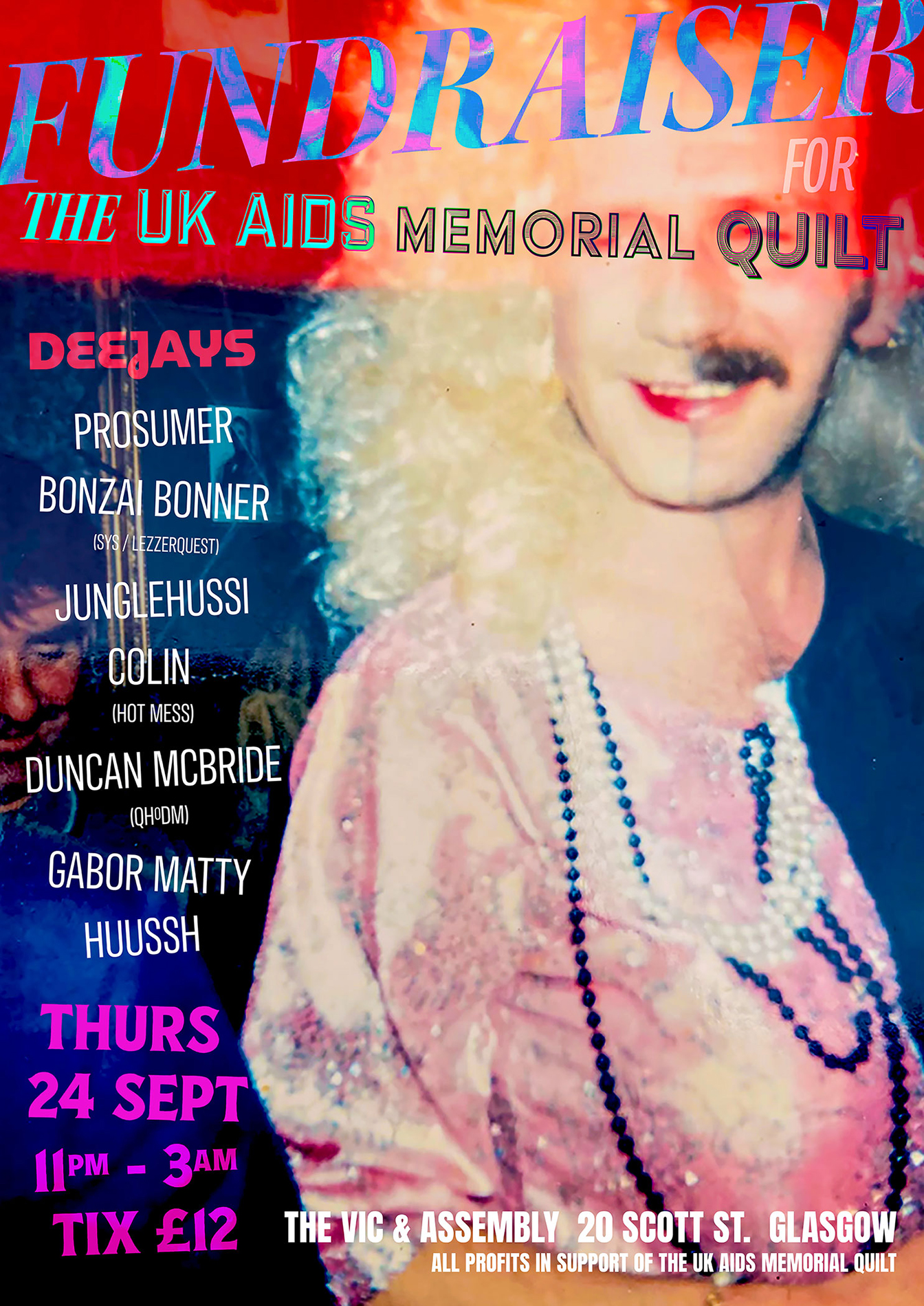 NIGHTCLUB FUNDRAISER FOR THE UK AIDS MEMORIAL QUILT