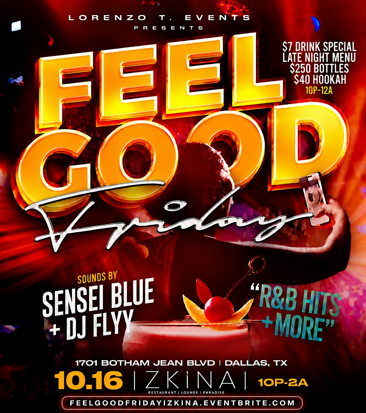 FEEL GOOD FRIDAYS AT IZKINA RESTAURANT AND LOUNGE