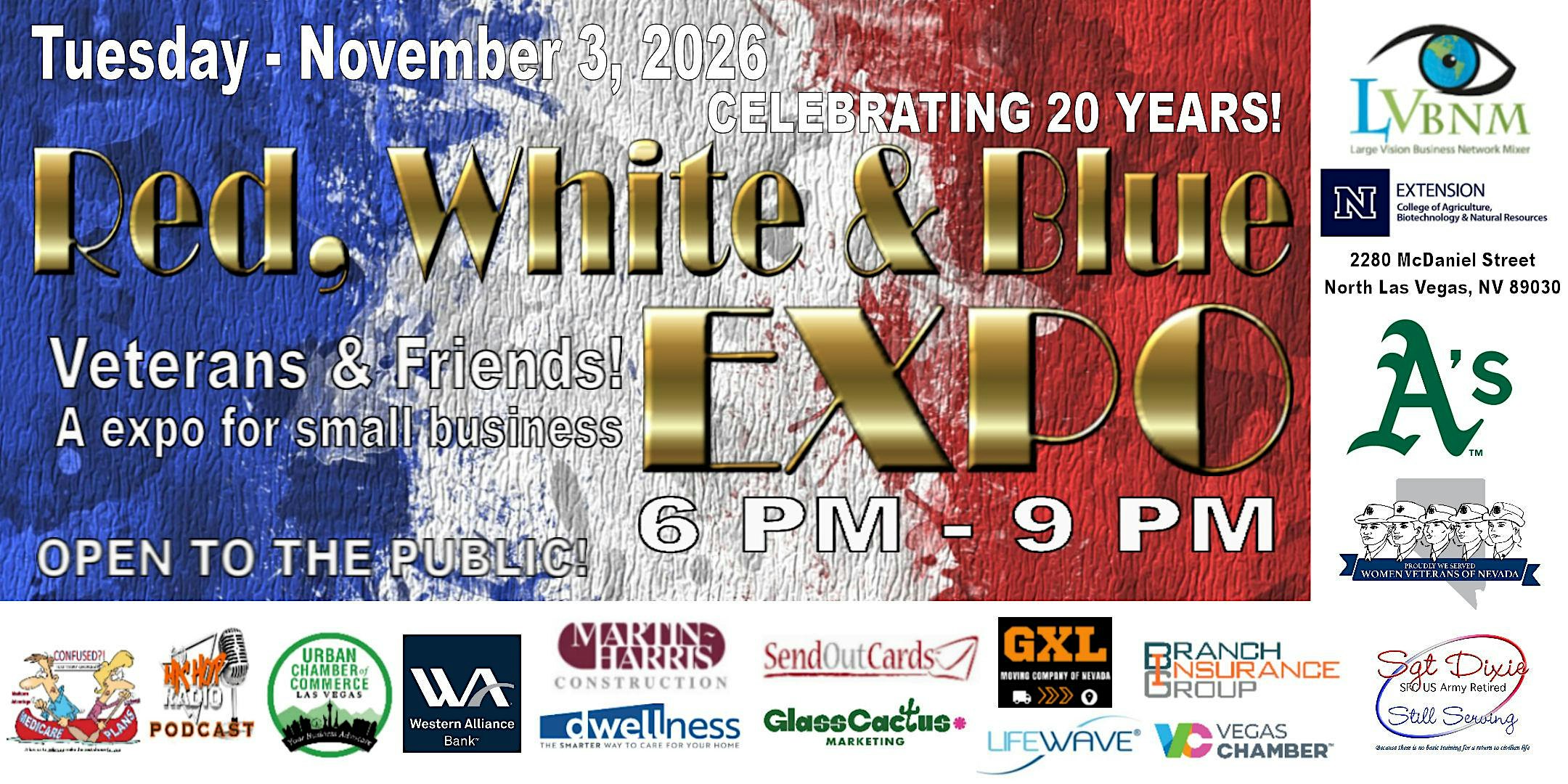 20th ANNUAL LVBNM Red WHITE & BLUE EXPO